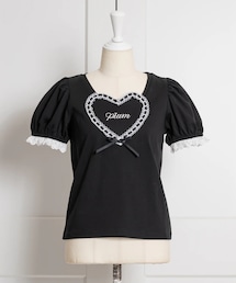 pium | ハートレースパフスリーブTシャツ(Tシャツ/カットソー)