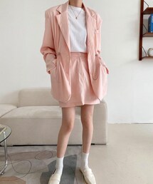 www | Luxe String Jacket Skirt Set ¥ 10,340 (tax in) Color :  PNK / BLK Size : FREE(スーツセット)