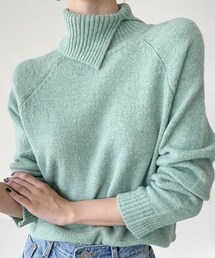 www | Opening knit ¥ 6,430 (tax in) Color : MNT / YEL / GRY / BLK Size : FREE(ニット/セーター)