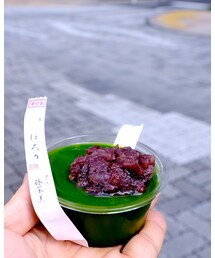 スイーツ同盟会 | 　茶の露ほろり(藤菜美)　辛うじて固体を維持しているプルプル寒天にぜんざいのビシュアルやばし！(その他)