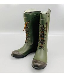 Amaort | 革紐レースアップロングレインブーツ S(レインシューズ)