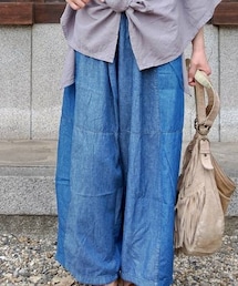 niko and... | デニムパッチワーク バルーンパンツ 綿100% Mサイズ(パンツ)