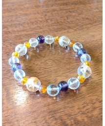 Aqua Stone 新宿サブナード店 | オリジナルオーダー 水晶(四神)+アメジスト+シトリン(ブレスレット)
