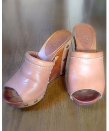 SEE BY CHLOE | 本革 厚底ウッドソールサンダル 35 2022年4月メンテナンス済(サンダル)