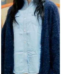 Simplicite | デニム系シャツ リヨセル100％ F(シャツ/ブラウス)