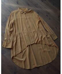 ZARA | マスタードシャツワンピ(シャツワンピース)