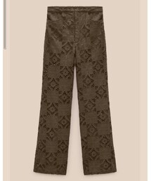 ZARA | ZARA　カットワークエンブロイダリーパンツS(パンツ)