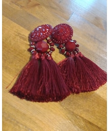 H&M | H&Mボルドータッセルピアス(ピアス（両耳用）)