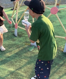 水遊びでこの後びしょびしょに。 | 最後暑いしびしょびしょだから男の子達みんな上半身裸になっていた。(その他)