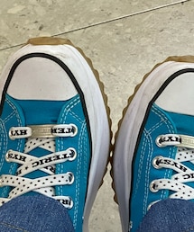 CONVERSE | ランスターハイク ハイカット水色　シューレースカスタム😃(スニーカー)