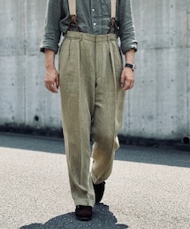 POLO RALPH LAUREN | 【sold】麻100% 日本製 w86 股下76/渡り38/裾幅25(スラックス)