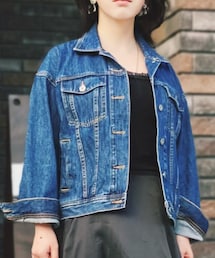 GU | 【GU】デニムオーバーサイズジャケット size M(デニムジャケット)