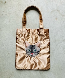 Legato Largo | 猫刺繍サテンバッグ(トートバッグ)