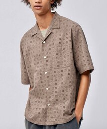 GU | エンブロイダリーオープンカラーシャツ M(シャツ/ブラウス)