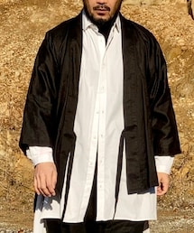 一杢 門 | 一杢「門」麻100%  size M 古着(着物)