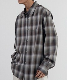 WYM LIDNM | 【sold】size S OMBRE CHECK LOOSE SHIRT(シャツ/ブラウス)