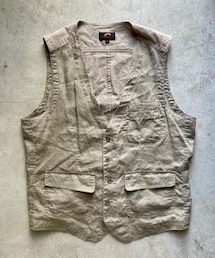 BRITISH KHAKI | リネンベスト size LL(ベスト)