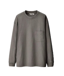 UNIQLO | size L uniqlo u クルーネックT 長袖 67 blue(Tシャツ/カットソー)