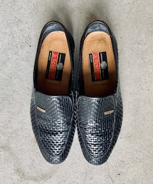 a.testoni | 本革メッシュローファー size5(UK6程度)(ローファー)