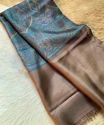 no brand | 表silk100% 裏wool100% made in italy 古着(バンダナ/スカーフ)