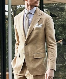 gotairiku | size48 コットンリネン 古着(テーラードジャケット)