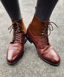 QUEEN CLASSICO | 【sold】スエード/カーフレザーコンビブーツ UK6(ブーツ)