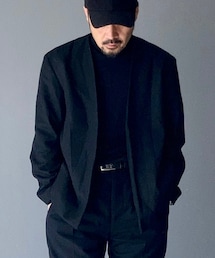 ADAM ET ROPE' | 【sold】ノーカラーJKT ウール100% size M 古着(テーラードジャケット)