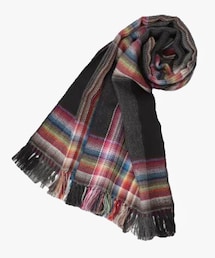 THE INOUE BROTHERS | multi colored stole 200x80 ボリビア製 アルパカ100% (マフラー)