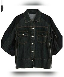 MICALLE MICALLE | MICALLE MICALLE MA-1デニム切替えブルゾン。めちゃくちゃカッコイイ。(デニムジャケット)