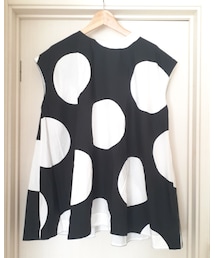 ichi | スカートと同柄のフレンチスリーブAラインプルオーバー(シャツ/ブラウス)