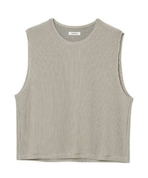 MATSUFUJI |  RIPPLE STRIPE SLEEVELESS TOP(ベスト)