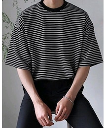 Dazy | ドロップショルダーボーダーt(Tシャツ/カットソー)