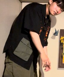 TENBOX | TENBOX 10匣 半袖シャツ San Antonino SHIRT リネンシャツ ブラック 黒 BLACK  定価:	¥31,680(税込) 価格:	¥31,680 (税込)(シャツ/ブラウス)