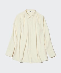 UNIQLO | シャイニーギャザーブラウス(長袖)(シャツ/ブラウス)