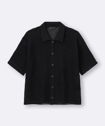 GU | 透かし編みニットシャツ(トップス)