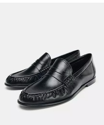 ZARA | ギャザー入りソフトモカシン(シューズ)