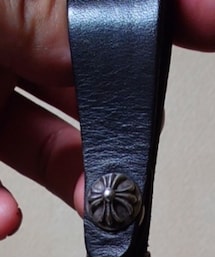 CHROME HEARTS | Chrome Hearts Double Belt Loop Cross Button Black Leather(キーケース/キーアクセサリー)