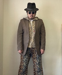 古着のレオパード柄フリースパンツ | その他パンツ