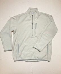 UNIQLO | UNIQLO ワッフルフリースハーフジップセーター off white M(ニット/セーター)