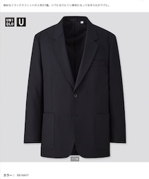 UNIQLO | UNIQLO U 2020aw テーラードジャケット（セットアップ）navy S(テーラードジャケット)