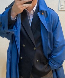 GU | GU ダブルブレストブレザー navy M(テーラードジャケット)