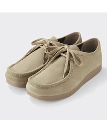 GU | GU リアルレザーモカシンシューズ beige 26(モカシン/デッキシューズ)