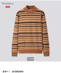UNIQLO | UNIQLO JWANDERSONプレミアムラムモックネックセーター brown M(ニット/セーター)