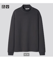UNIQLO | UNIQLO U モックネックプルオーバー dark gray M(Tシャツ/カットソー)