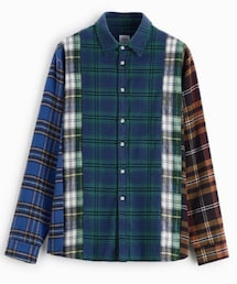 ZARA | ZARA チェック柄パッチワークシャツ multi S(シャツ/ブラウス)