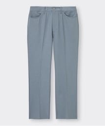 GU | GU センタープレスストレートパンツ blue XL(スラックス)
