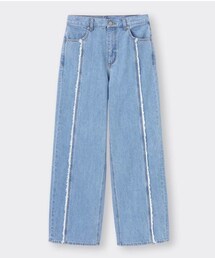 GU | GU フリンジストレートジーンズ YT+E blue XXL(デニムパンツ)