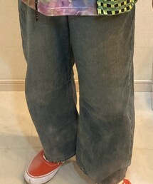 GU | GU バレルレッグジーンズ women’s XXL blue(デニムパンツ)