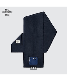 UNIQLO | UNIQLO ANYA HINDMARCH ヒートテックニットマフラー navy(マフラー)