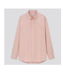 UNIQLO | UNIQLO エクストラファインコットンブロードシャツ ボタンダウン pink M(シャツ/ブラウス)